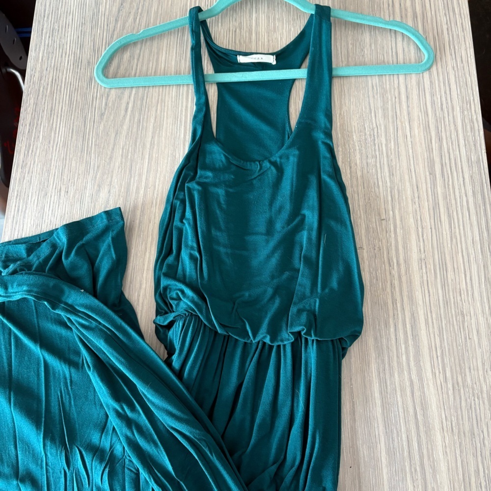 Lush Teal Racerback Maxi Dress From Nordstrom - Women's size M - Picture 6 of 8
